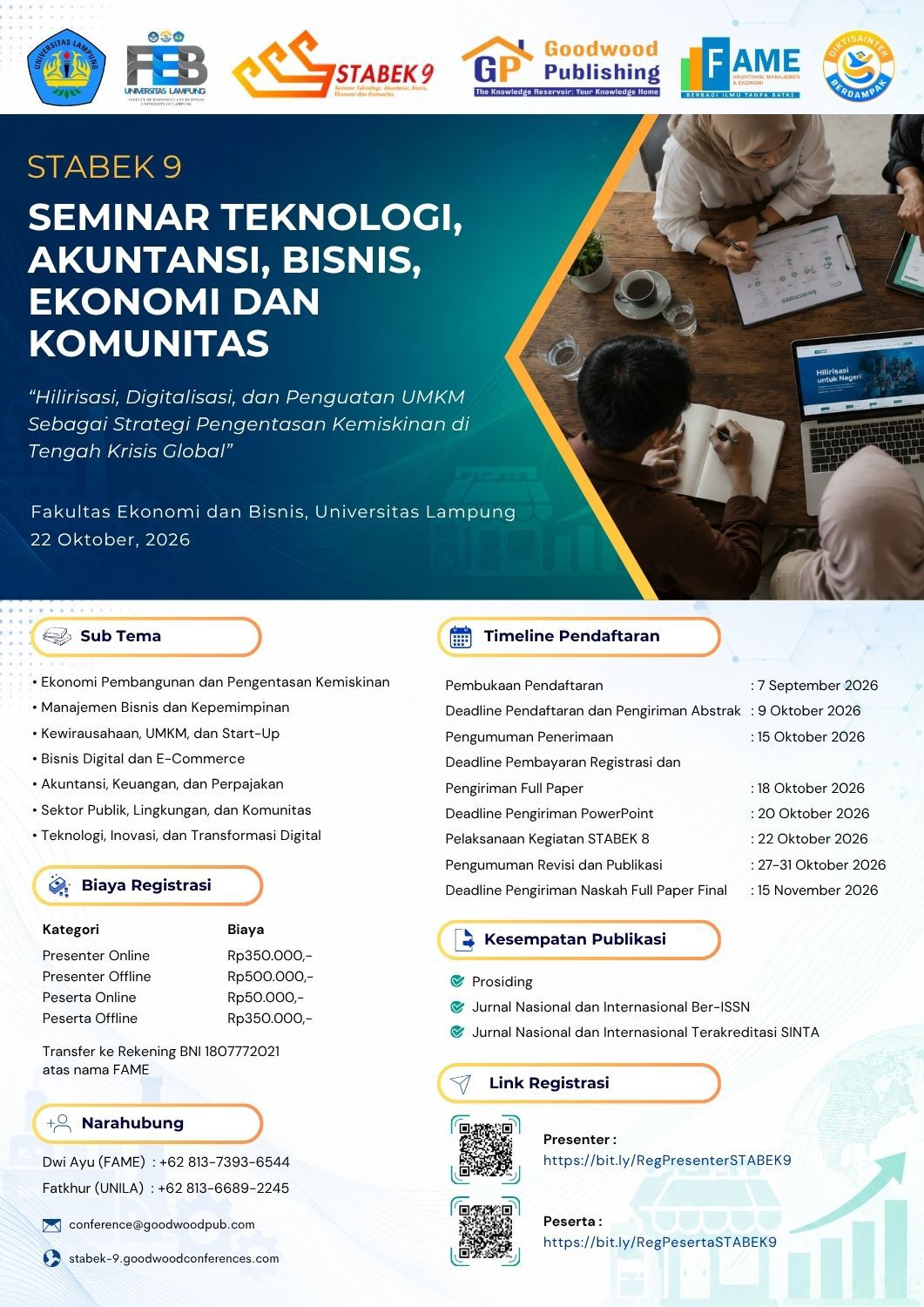 [STABEK 9] Seminar Teknologi, Akuntansi, Bisnis, Ekonomi dan Komunitas